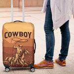 Black Cowboy Take Me Away Luggage Cover