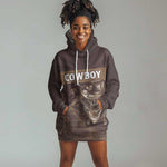 Personalised Skull Cowboy Hoodie Dress Wild West Reborn