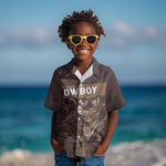 Personalised Skull Cowboy Kid Hawaiian Shirt Wild West Reborn