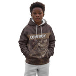 Personalised Skull Cowboy Kid Hoodie Wild West Reborn
