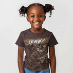 Personalised Skull Cowboy Kid T shirt Wild West Reborn