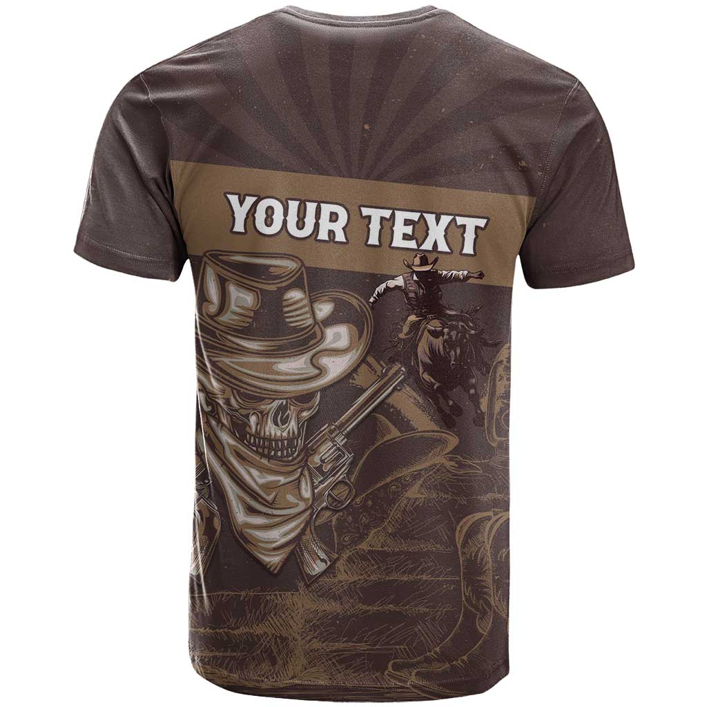 Personalised Skull Cowboy T shirt Wild West Reborn
