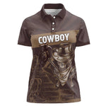 Personalised Skull Cowboy Women Polo Shirt Wild West Reborn
