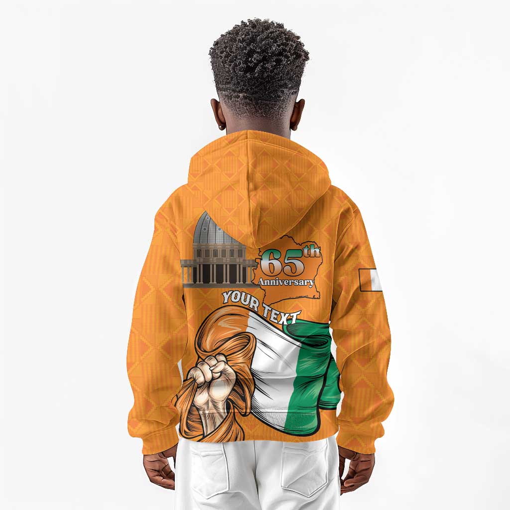 Personalised Happy Cote dIvoire Kid Hoodie 65th of Independence Day