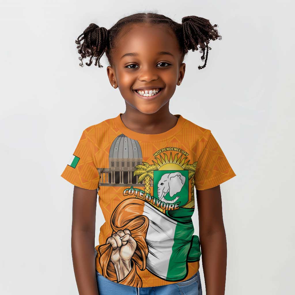 Personalised Happy Cote dIvoire Kid T shirt 65th of Independence Day