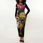 Happy Eritrea Revolution Day Long Sleeve Bodycon Dress Remember Hamid Idris Awate - African Pride