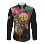 Happy Eritrea Revolution Day Long Sleeve Button Shirt Remember Hamid Idris Awate - African Pride