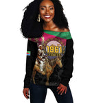 Happy Eritrea Revolution Day Off Shoulder Sweater Remember Hamid Idris Awate - African Pride