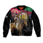 Happy Eritrea Revolution Day Sleeve Zip Bomber Jacket Remember Hamid Idris Awate - African Pride