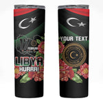 Personalized Libya Skinny Tumbler February 17th Revolution - African Pride