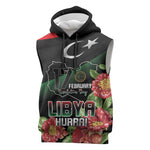 Personalized Libya Sleeveless Hoodie February 17th Revolution - African Pride