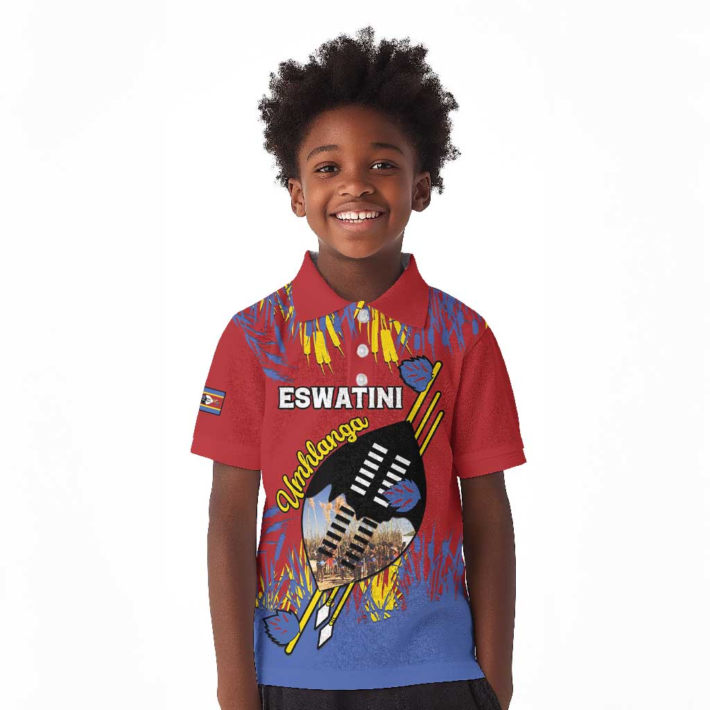 Personalized Umhlanga Reed Dance Kid Polo Shirt Eswatini Heritage - African Pride