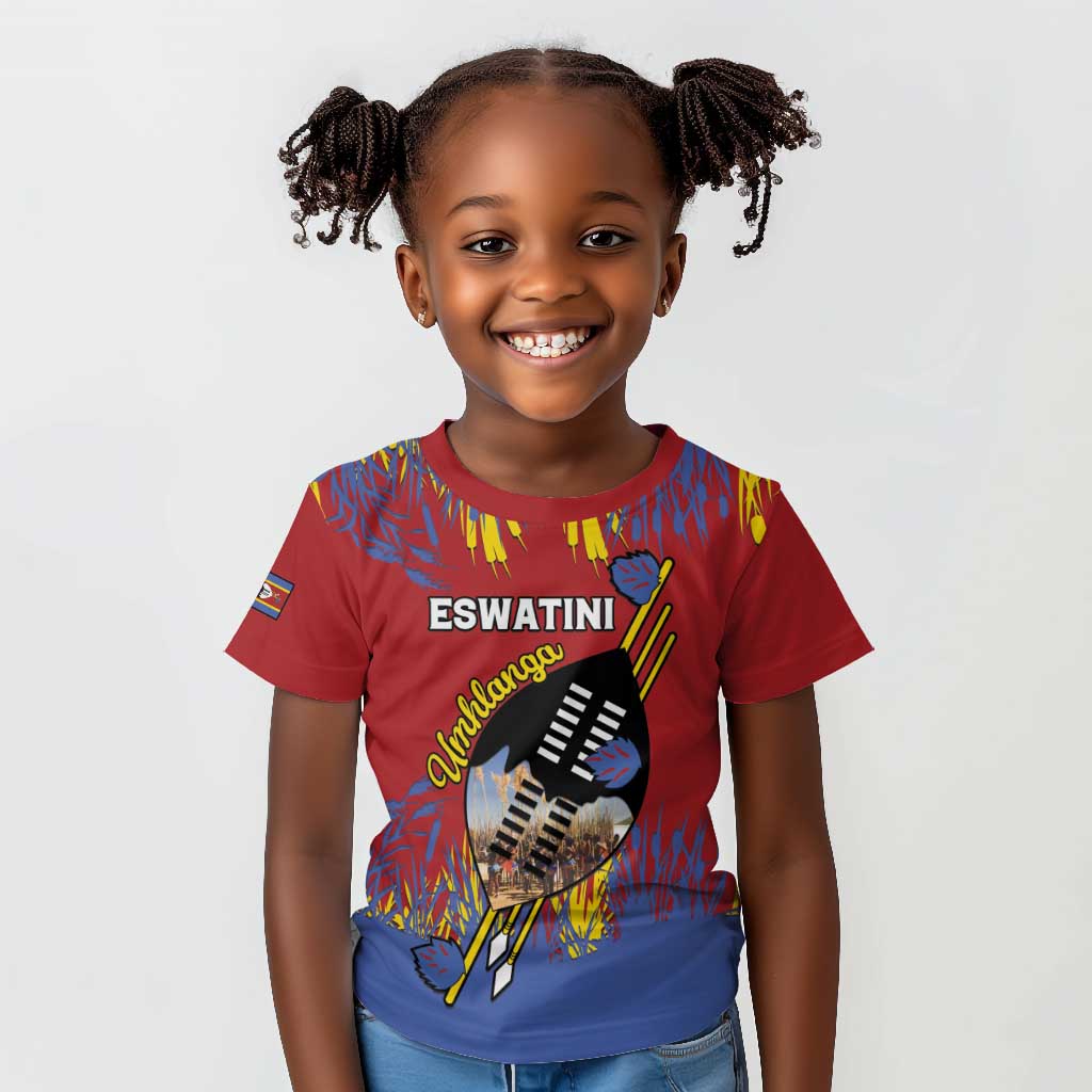 Personalized Umhlanga Reed Dance Kid T shirt Eswatini Heritage - African Pride