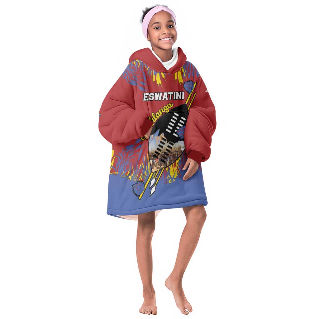Personalized Umhlanga Reed Dance Kid Wearable Blanket Hoodie Eswatini Heritage - African Pride
