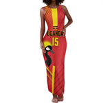 Custom Uganda Basketball Tank Maxi Dress Go Champions Silverbacks - African Pride