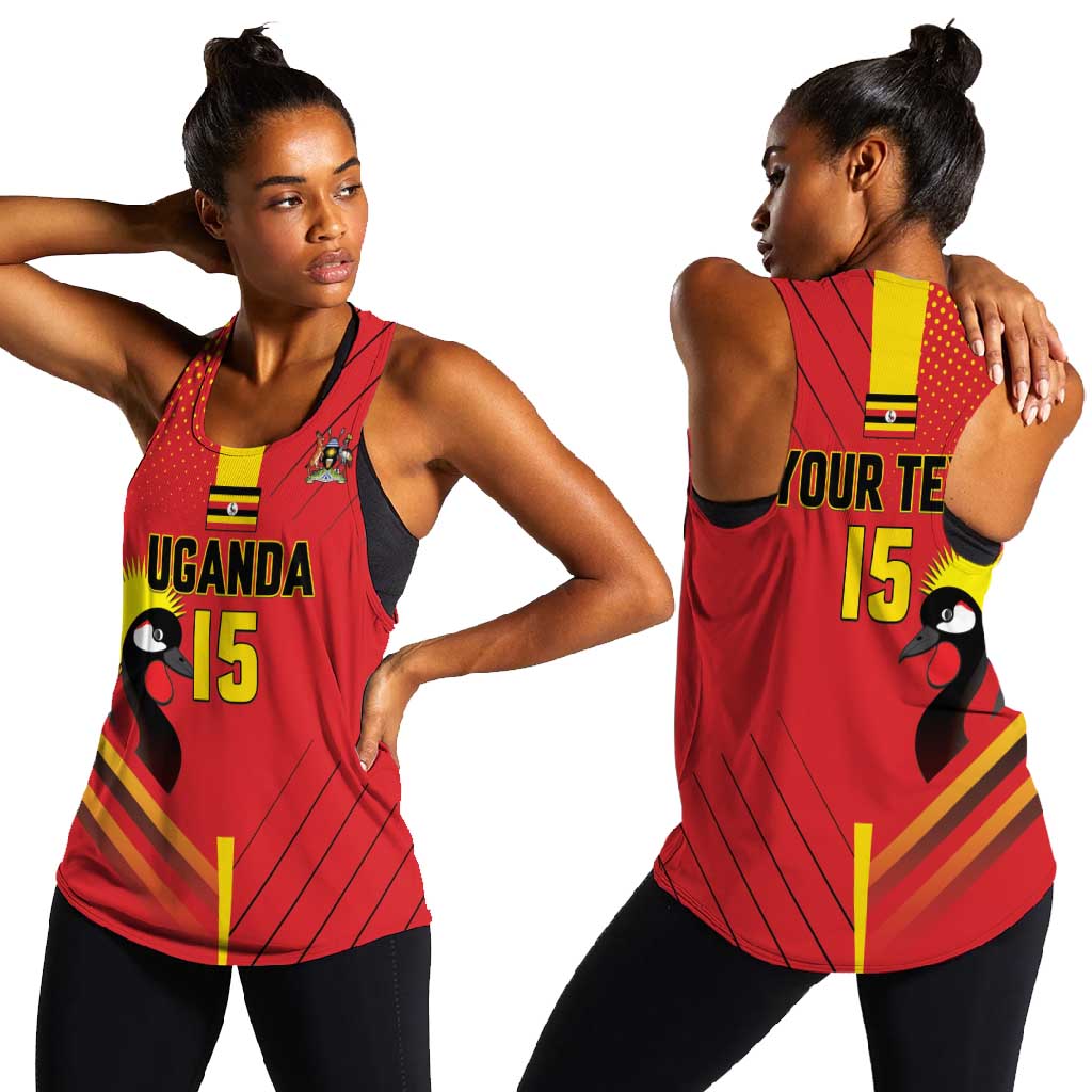 Custom Uganda Basketball Women Racerback Tank Go Champions Silverbacks - African Pride