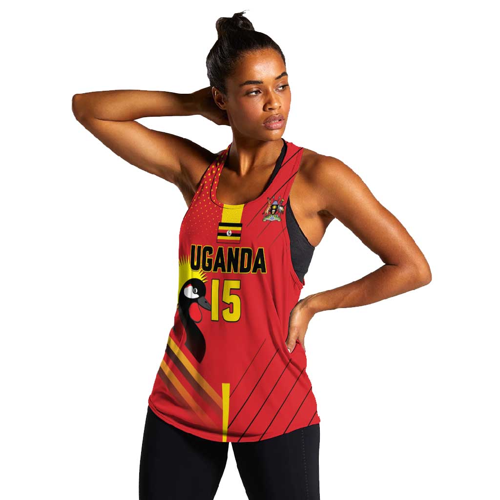 Custom Uganda Basketball Women Racerback Tank Go Champions Silverbacks - African Pride