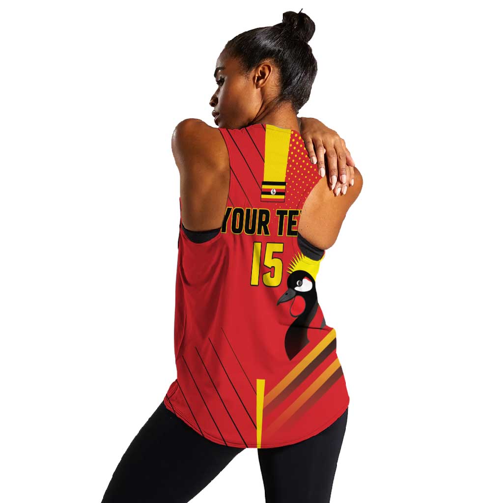 Custom Uganda Basketball Women Racerback Tank Go Champions Silverbacks - African Pride