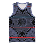 Basotho Blanket Basketball Jersey Lesotho Seanamarena Heritage - Serenity - African Pride