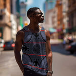 Basotho Blanket Men Tank Top Lesotho Seanamarena Heritage - Serenity - African Pride