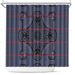 Basotho Blanket Shower Curtain Lesotho Seanamarena Heritage - Serenity - African Pride