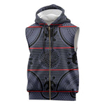 Basotho Blanket Sleeveless Zip Hoodie Lesotho Seanamarena Heritage - Serenity - African Pride
