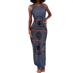 Basotho Blanket Tank Maxi Dress Lesotho Seanamarena Heritage - Serenity - African Pride