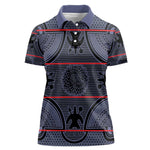 Basotho Blanket Women Polo Shirt Lesotho Seanamarena Heritage - Serenity - African Pride