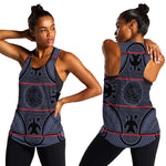 Basotho Blanket Women Racerback Tank Lesotho Seanamarena Heritage - Serenity - African Pride