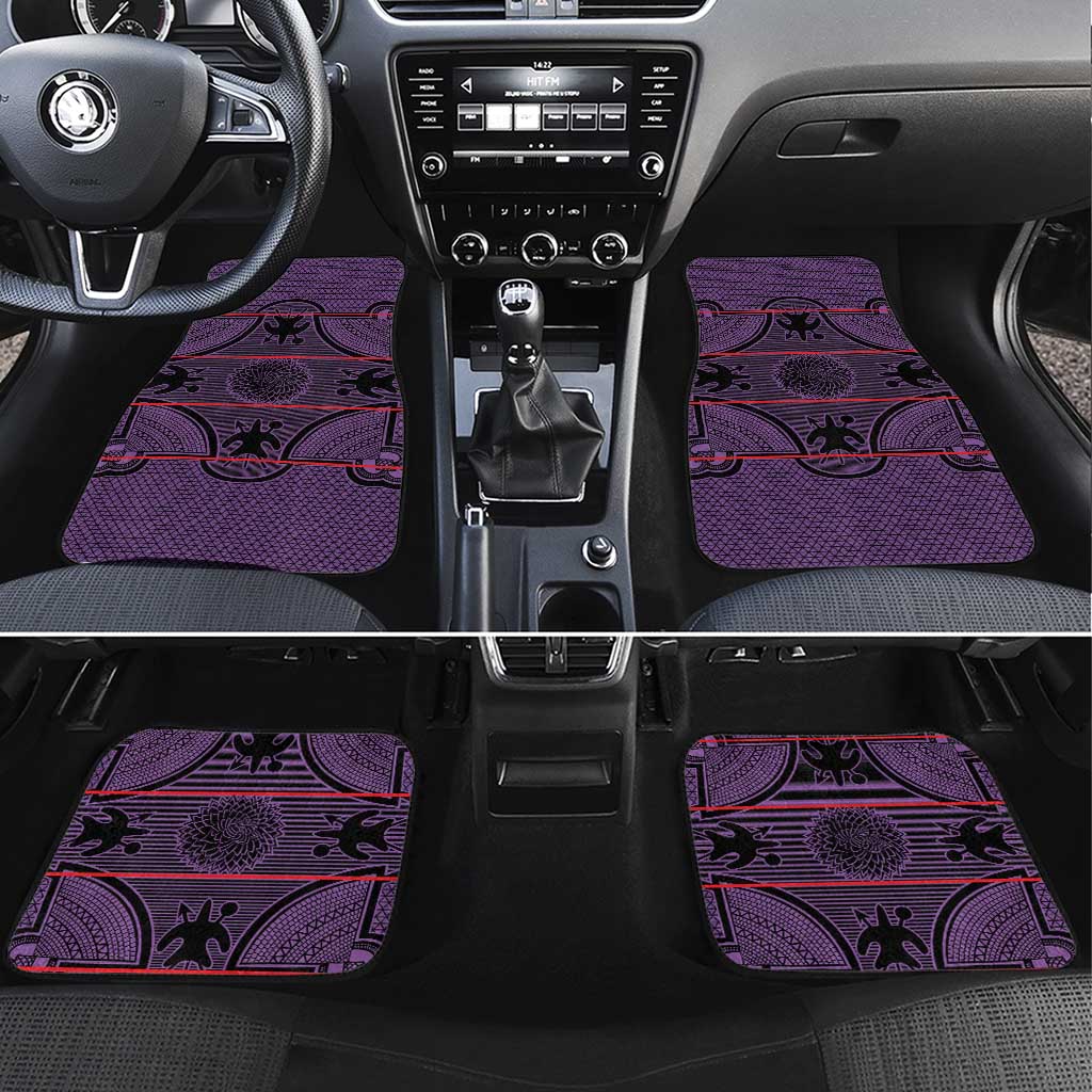 Basotho Blanket Car Mats Lesotho Seanamarena Heritage - Violet - African Pride