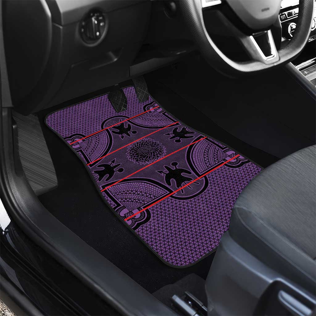 Basotho Blanket Car Mats Lesotho Seanamarena Heritage - Violet - African Pride