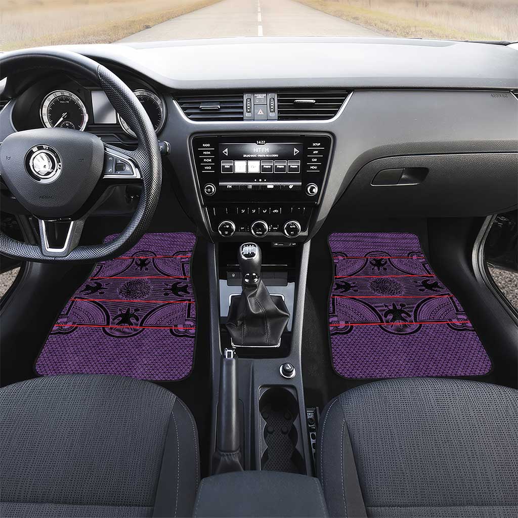 Basotho Blanket Car Mats Lesotho Seanamarena Heritage - Violet - African Pride