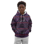 Basotho Blanket Kid Hoodie Lesotho Seanamarena Heritage - Violet - African Pride