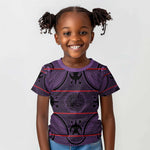 Basotho Blanket Kid T shirt Lesotho Seanamarena Heritage - Violet - African Pride
