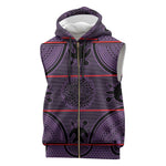 Basotho Blanket Sleeveless Zip Hoodie Lesotho Seanamarena Heritage - Violet - African Pride