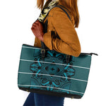 Basotho Blanket Leather Tote Bag Lesotho Motlatsi Seanamarena Heritage - Lesotho Breeze - African Pride