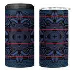 Basotho Blanket 4 in 1 Can Cooler Tumbler Lesotho Motlatsi Seanamarena Heritage - Blue - African Pride