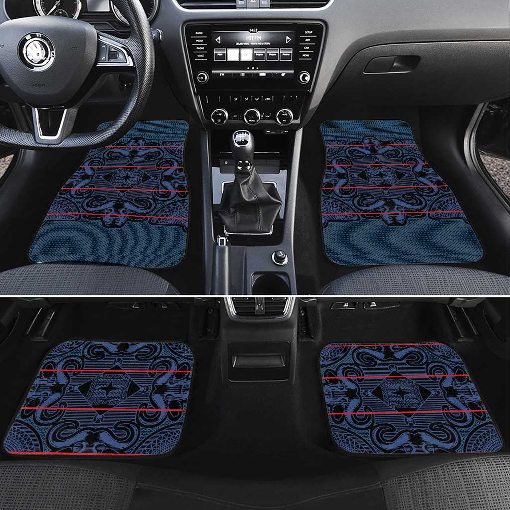 Basotho Blanket Car Mats Lesotho Motlatsi Seanamarena Heritage - Blue - African Pride