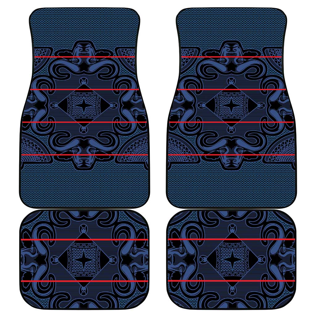 Basotho Blanket Car Mats Lesotho Motlatsi Seanamarena Heritage - Blue - African Pride