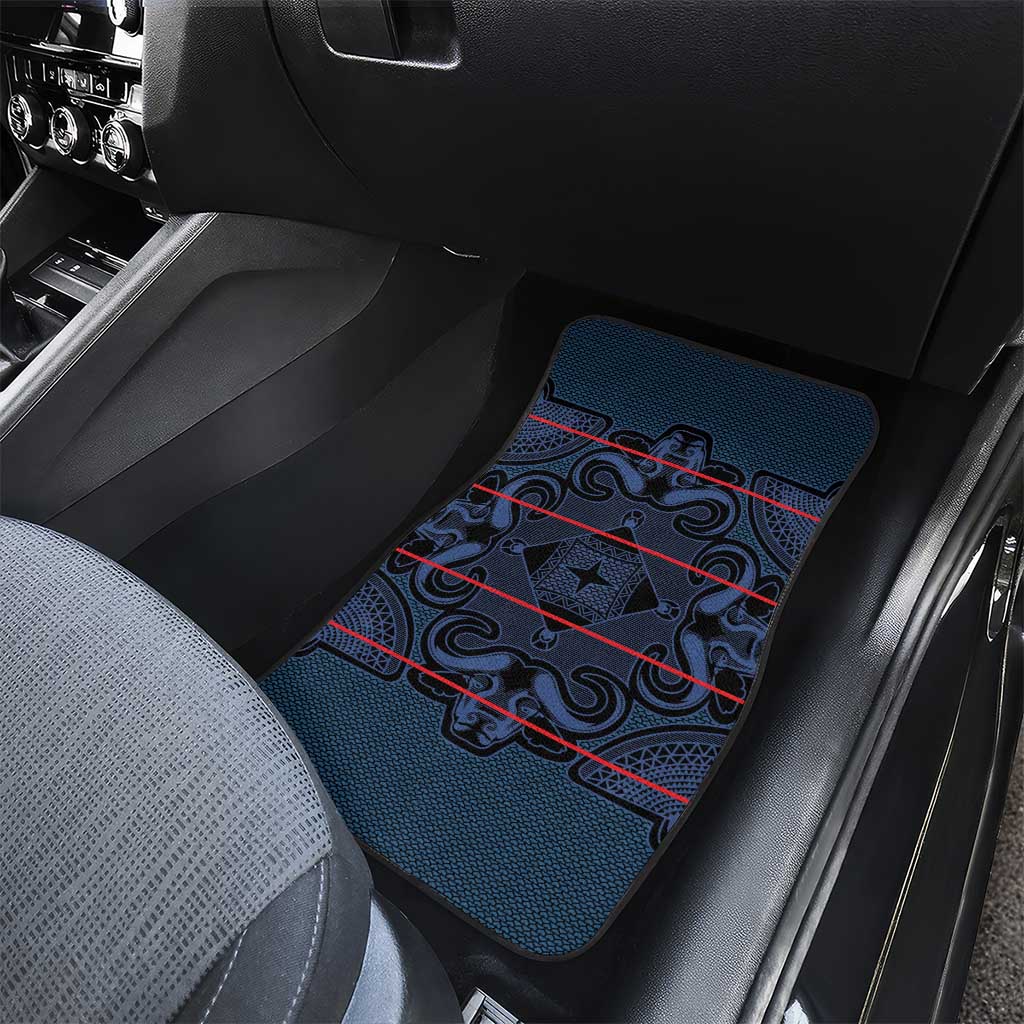 Basotho Blanket Car Mats Lesotho Motlatsi Seanamarena Heritage - Blue - African Pride
