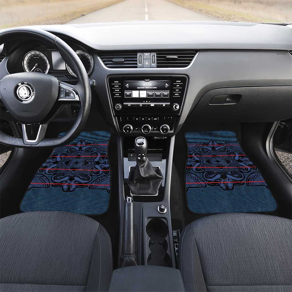 Basotho Blanket Car Mats Lesotho Motlatsi Seanamarena Heritage - Blue - African Pride