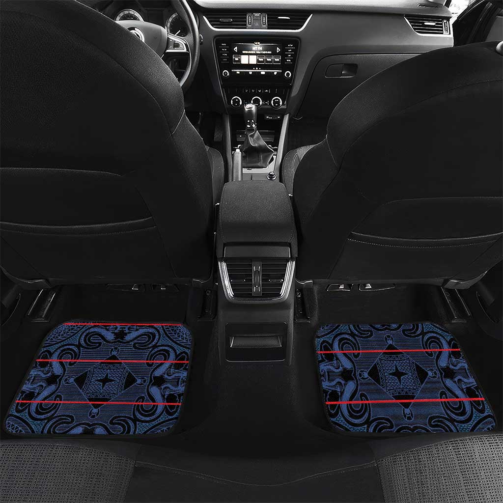 Basotho Blanket Car Mats Lesotho Motlatsi Seanamarena Heritage - Blue - African Pride