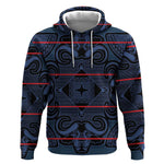 Basotho Blanket Hoodie Lesotho Motlatsi Seanamarena Heritage - Blue - African Pride