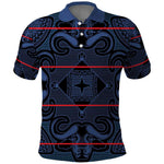 Basotho Blanket Polo Shirt Lesotho Motlatsi Seanamarena Heritage - Blue - African Pride