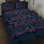 Basotho Blanket Quilt Bed Set Lesotho Motlatsi Seanamarena Heritage - Blue - African Pride