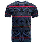 Basotho Blanket T shirt Lesotho Motlatsi Seanamarena Heritage - Blue - African Pride