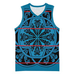 Basotho Blanket Basketball Jersey Lesotho Kharetsa Seanamarena Heritage - Blue - African Pride