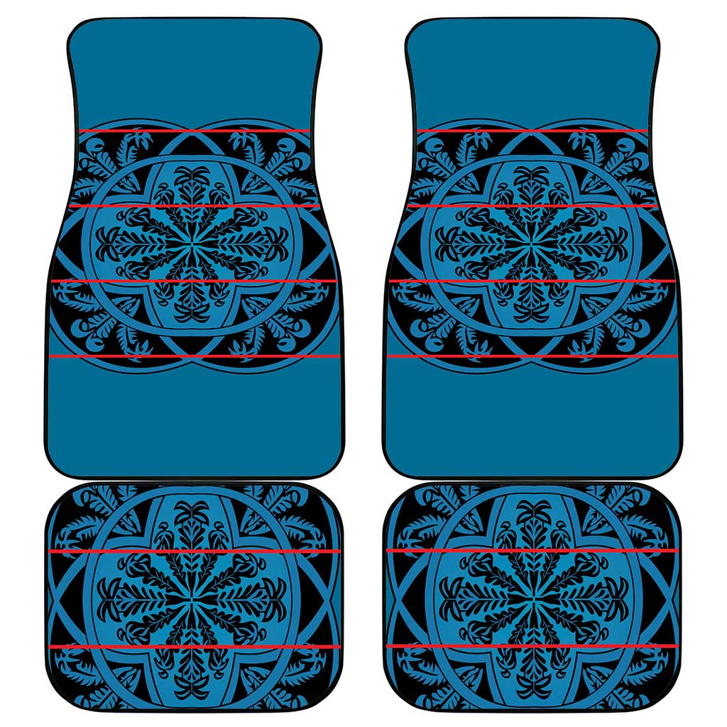 Basotho Blanket Car Mats Lesotho Kharetsa Seanamarena Heritage - Blue - African Pride