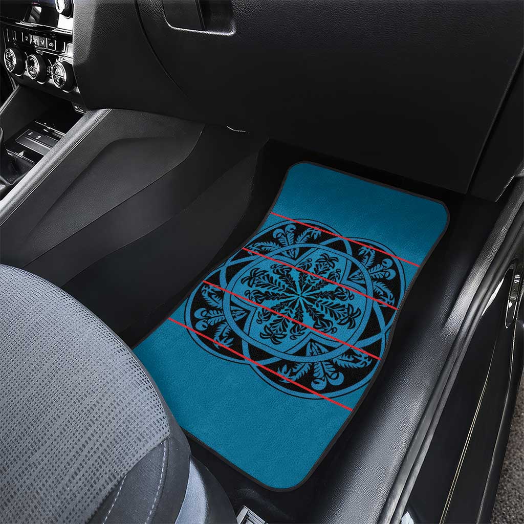 Basotho Blanket Car Mats Lesotho Kharetsa Seanamarena Heritage - Blue - African Pride