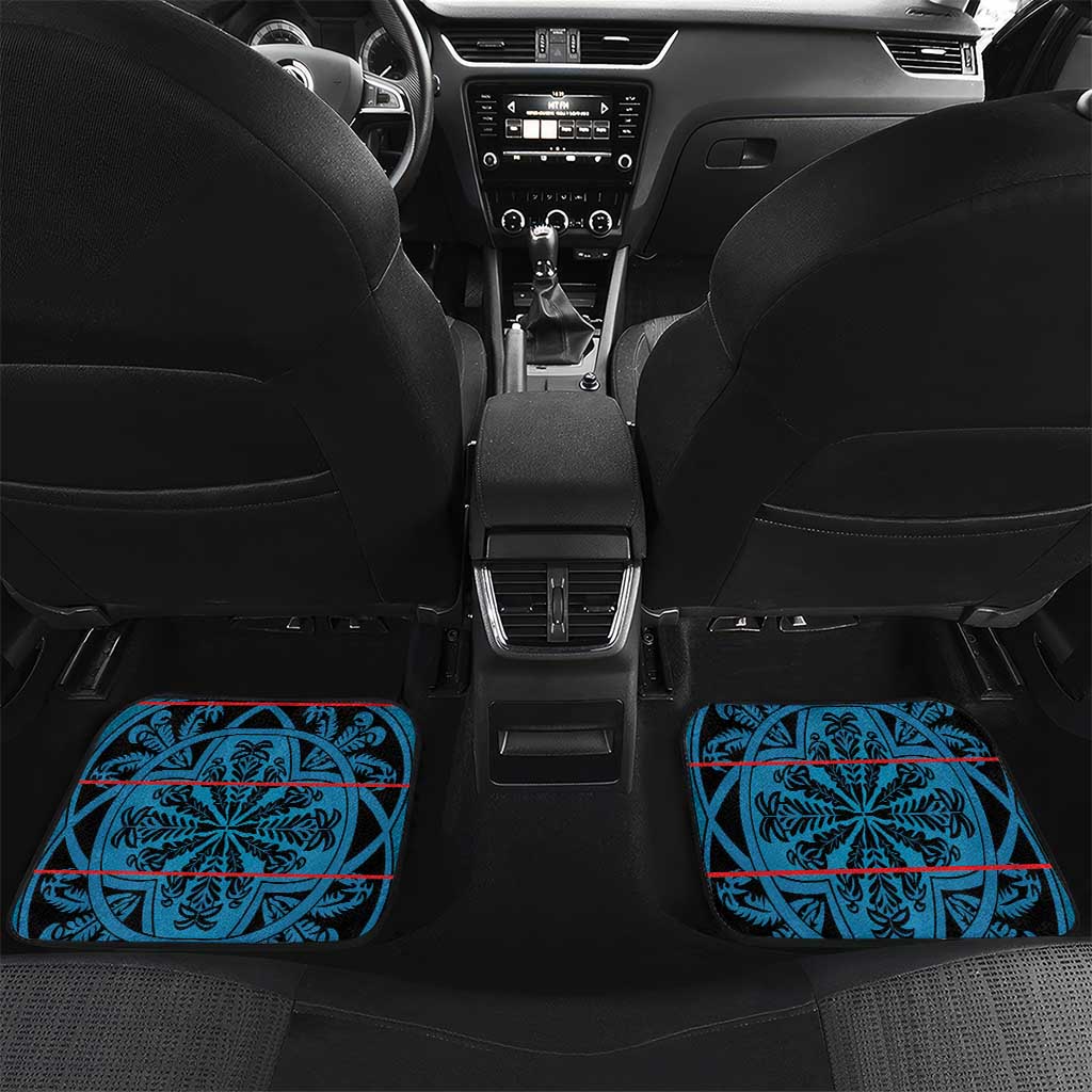 Basotho Blanket Car Mats Lesotho Kharetsa Seanamarena Heritage - Blue - African Pride